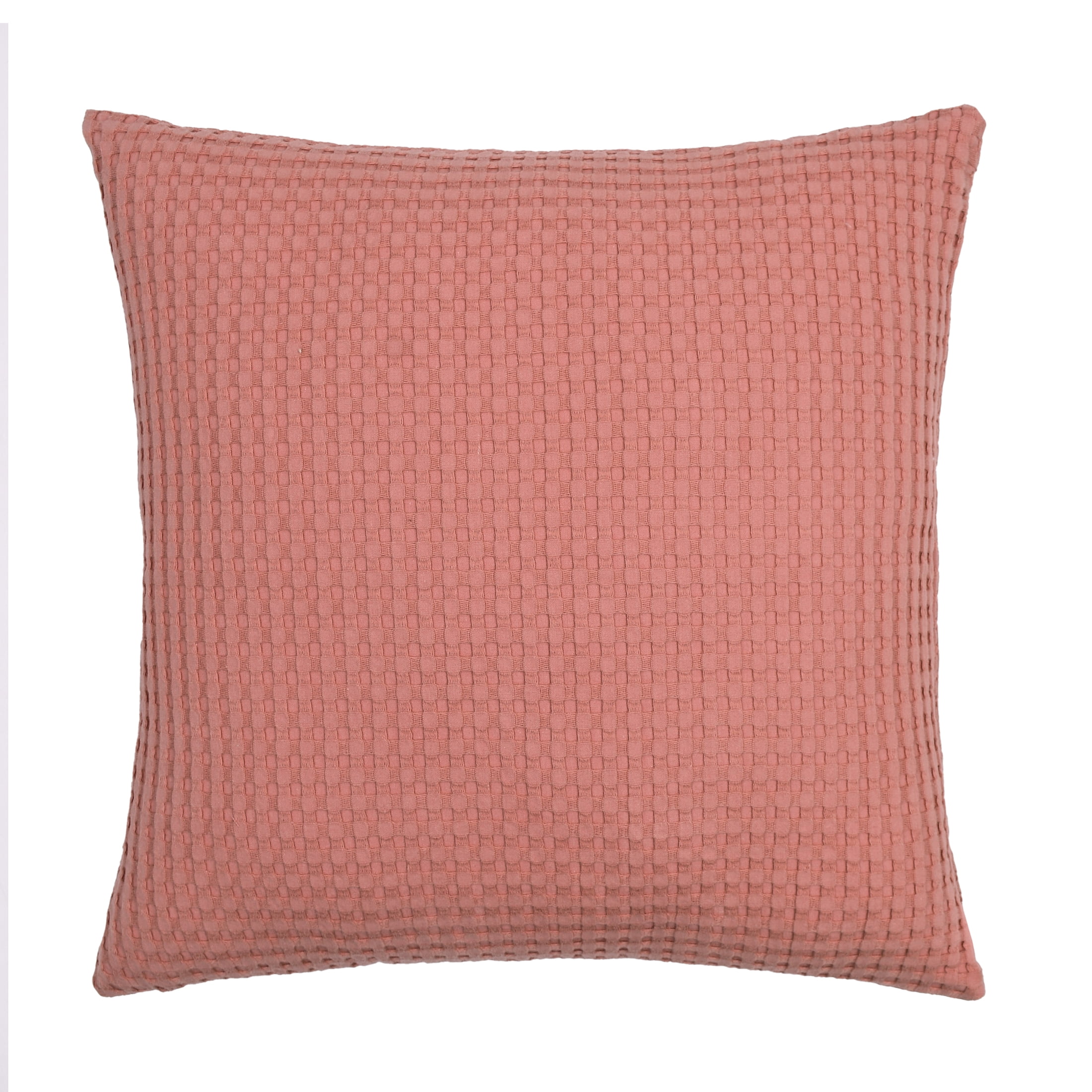 Mainstays Waffle Pillow Cover, 22" X 22", 2 pack, Terracotta Dream