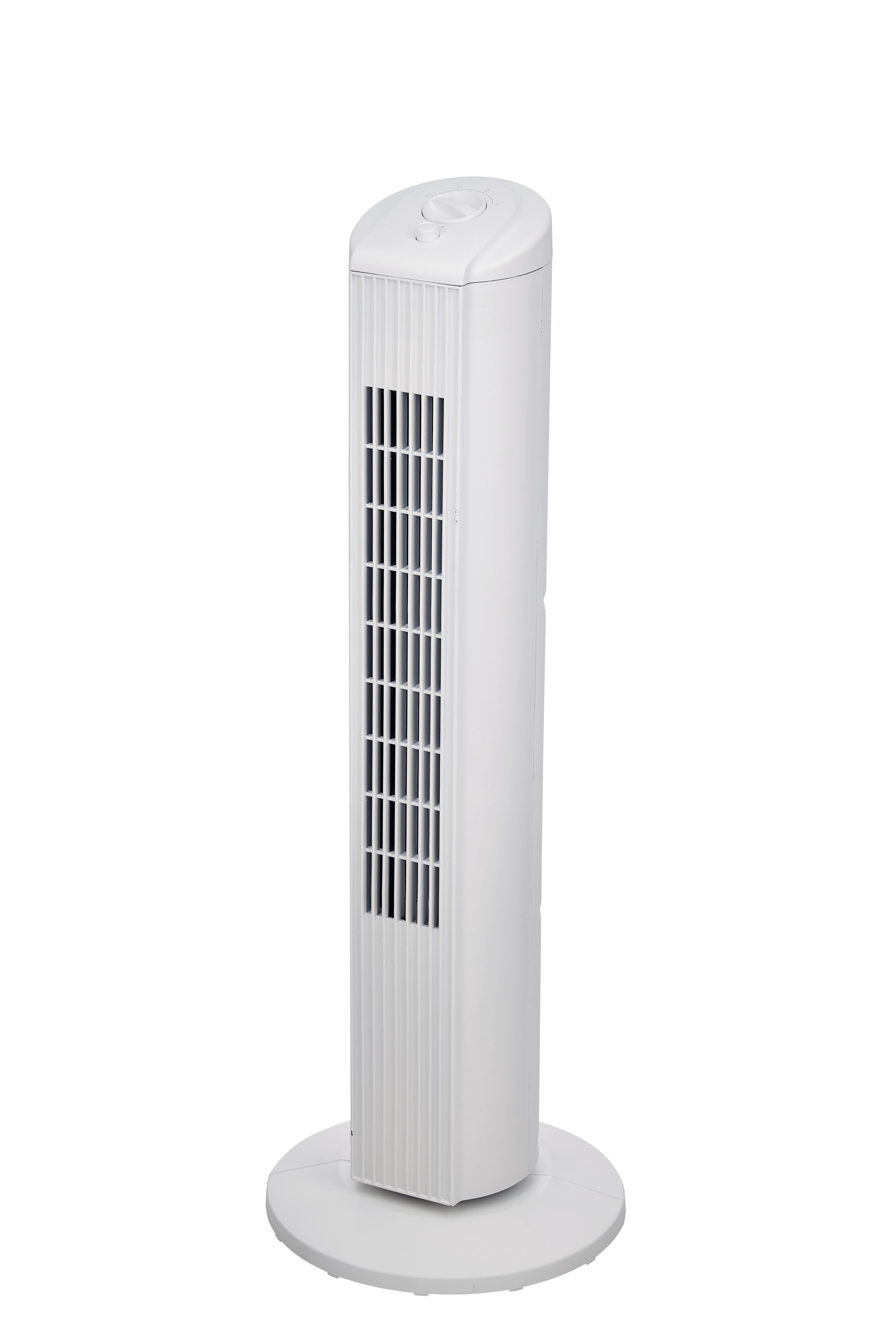 Mainstays 28-Inch Tower Fan with 3-Speed Settings and Oscillation, White, MSWMT24MWV