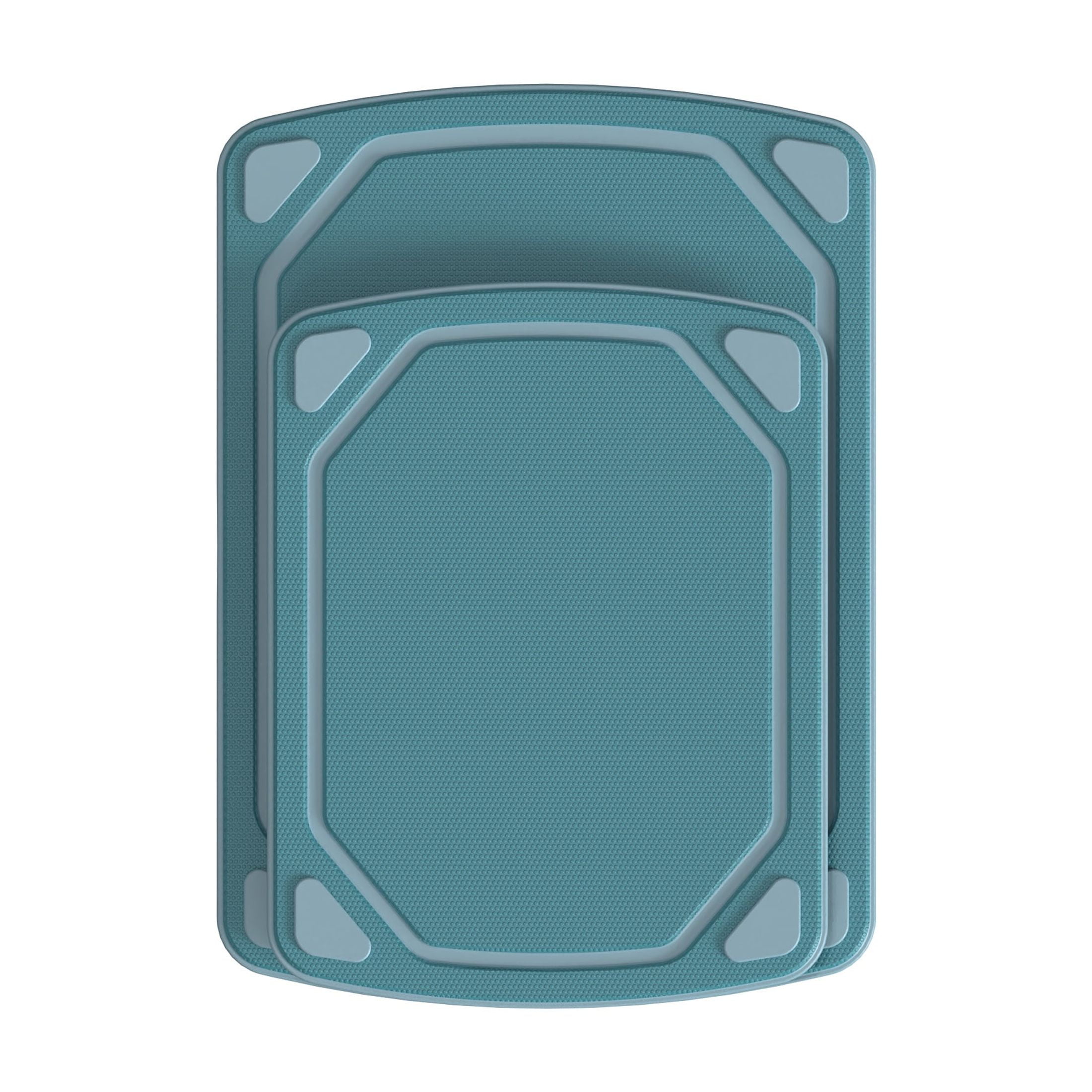 Mainstays 2 Pieces 8.5” x 11” and 10” x 14” Non-Slip Recycled Poly Cutting Board,  Blue Color