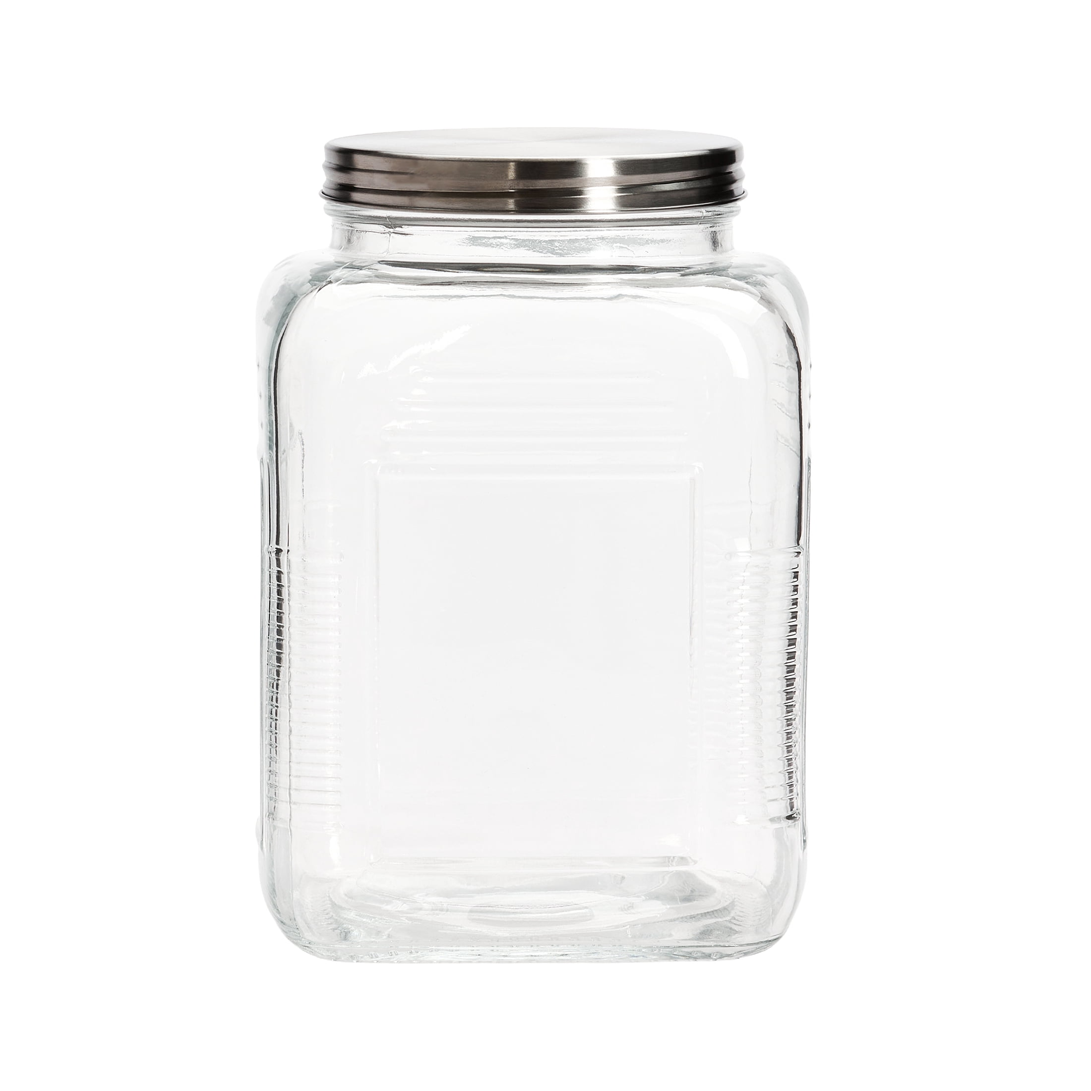 Mainstays Glass Cracker Jar with Lid, 2 Quart
