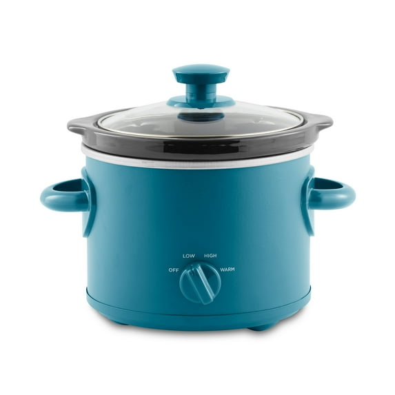 Mainstays 2 Quart Manual Slow Cooker, Corsair Blue