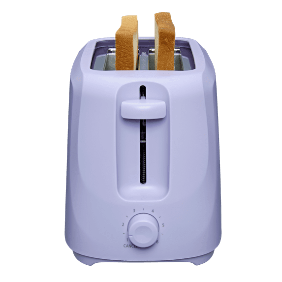 Mainstays 2-Slice Toaster with 6 Shade Settings and Removable Crumb Tray, Iris Whisper