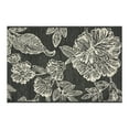 thumbnail image 1 of Mainstays 24 in x 36 in Black & White Floral Outdoor Scatter Rug, 1 of 9