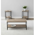 thumbnail image 1 of Mainstays 3 Piece Coffee and End Table Set with Rustic Brown Finish and Black Metal Frame, 1 of 9