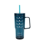 Mainstays 30 oz Blue Bubble Pattern Tumbler with Handle