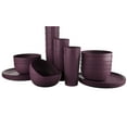 thumbnail image 1 of Mainstays 30-Piece Plastic Braided Pattern Dinnerware Bundle Set, Purple, 1 of 17
