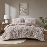 Mainstays Full/Queen Comforter Set, All-Season, 3-Piece, Textured Modern Floral
