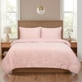 thumbnail image 1 of Mainstays 3-Piece Waffle Comforter Set with Matching Shams, Pink Dusk, Full/Queen, 1 of 11