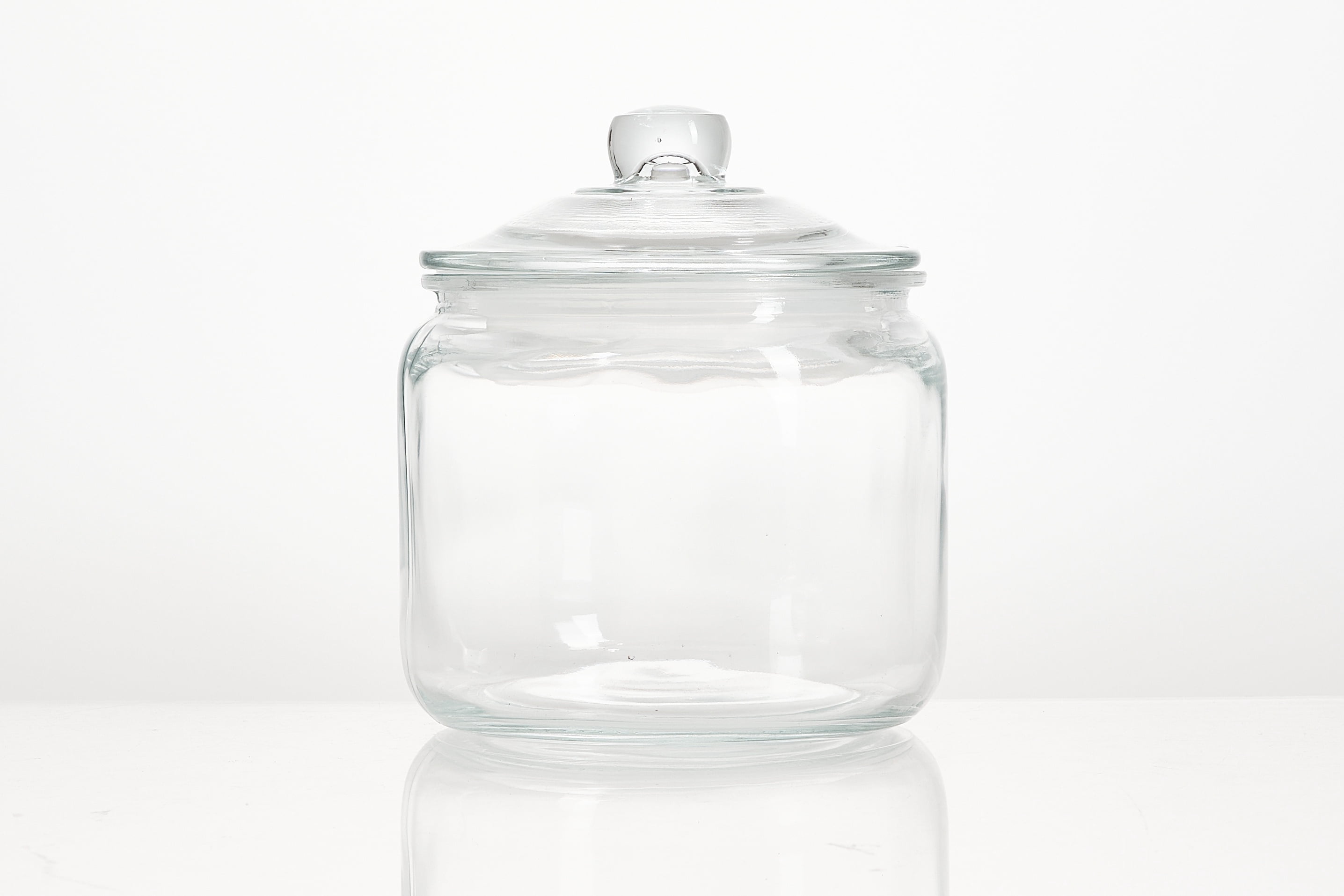 Mainstays Clear Glass Storage Jar with Lid, 3 Quarts