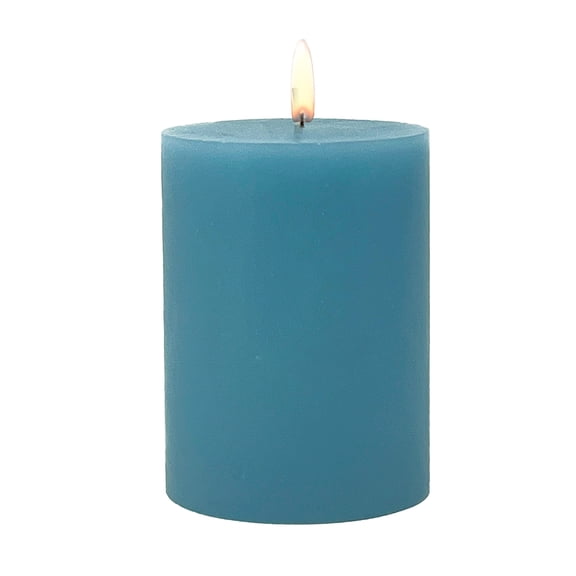 Mainstays Single Wick 3" x 4" Pillar Candle, Unscented, Blue