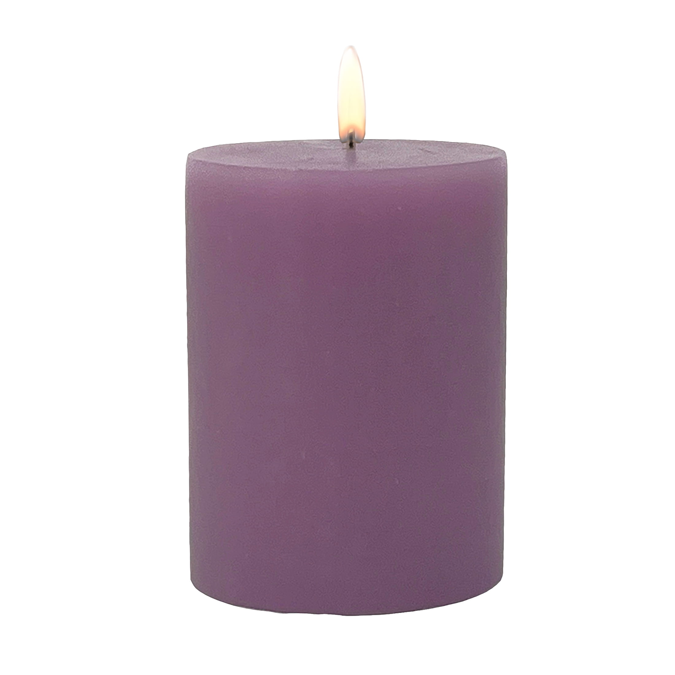 Mainstays 3 in x 4 in Unscented Pillar Candle, Purple