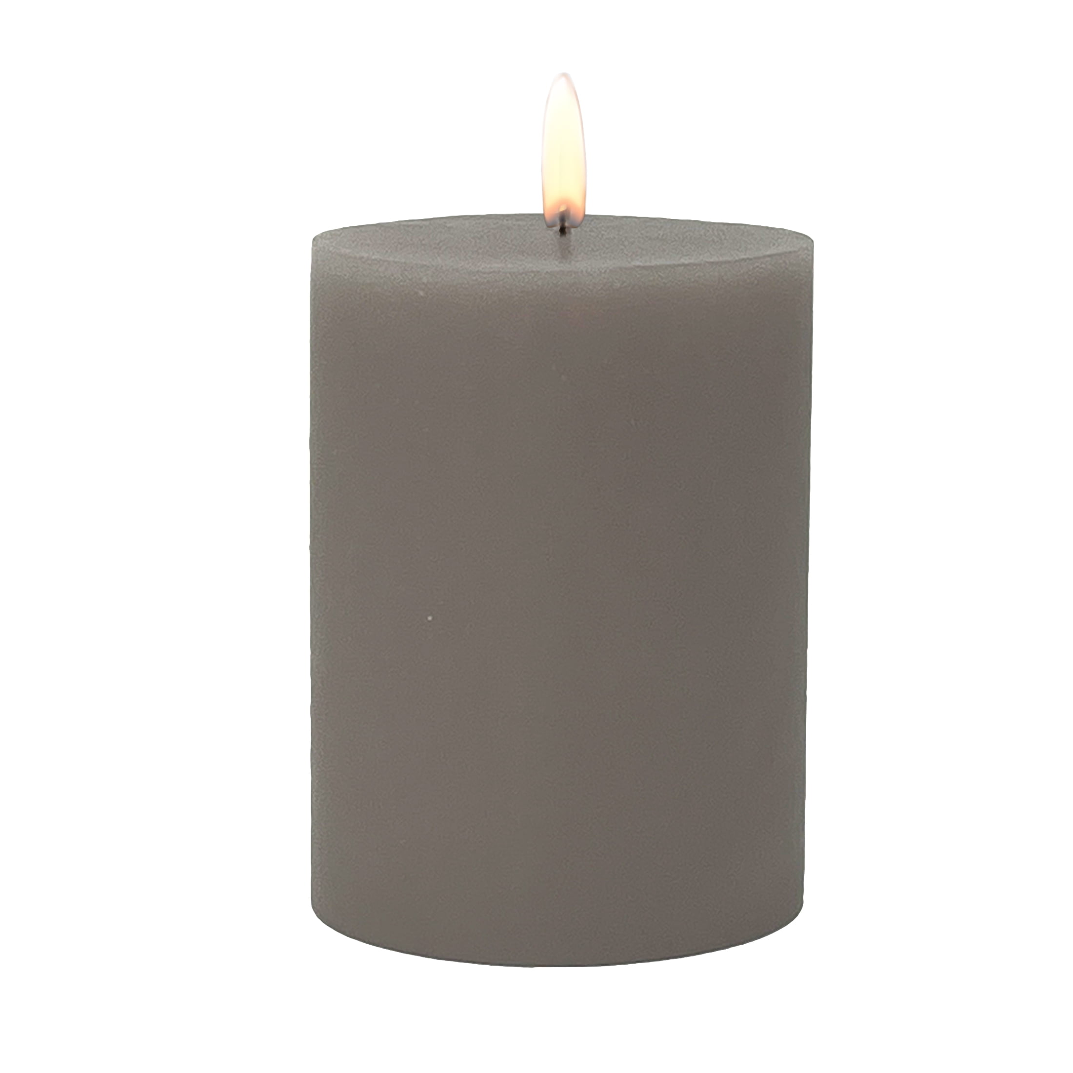 Mainstays Single Wick 3 in x 4 in Pillar Candle, Unscented, Taupe