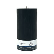 Mainstays Single Wick Pillar Candle, 3 in x 6 in, Unscented, Black