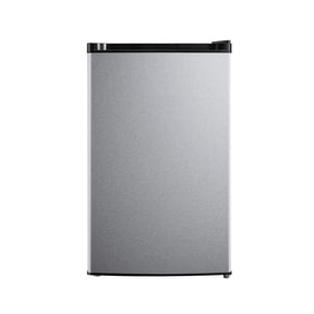 Mainstays 4.4 cu ft Compact Refrigerator, Single Door Mini Fridge, Stainless Steel Look