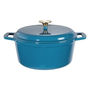 Mainstays 4.75 Quart Enameled Cookware Cast Iron Dutch Oven, Corsair Blue
