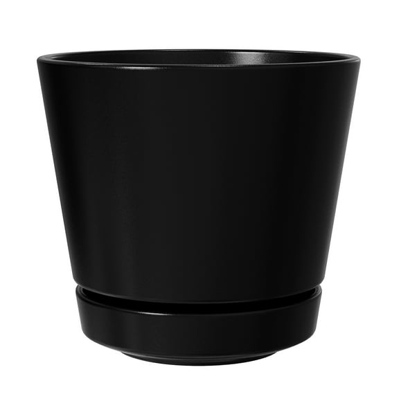 Mainstays Core 4.8" x 4.8" x 4.4" Round Black Plastic Planter