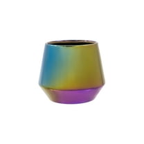 Mainstays Cosmo 4.7" x 4.7" x 4" Round Black Ceramic Planter