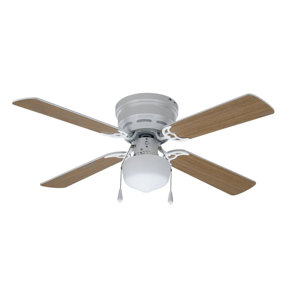 Mainstays 42" Hugger Indoor Ceiling Fan With White Finish