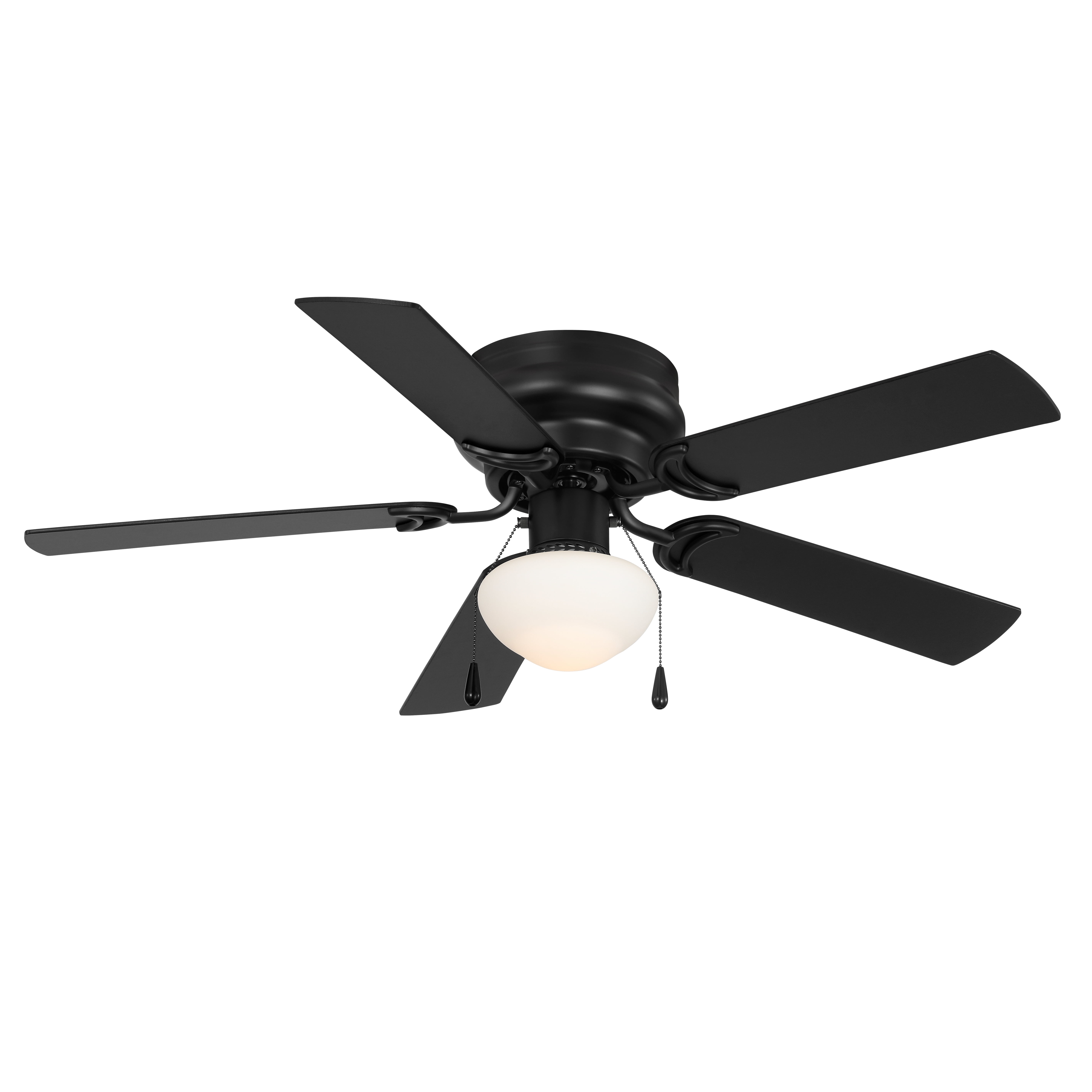 Mainstays 44-Inch Indoor Ceiling Fan  Black with Reversible Blades and Light