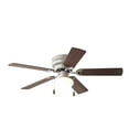 thumbnail image 1 of Mainstays 44 inch Hugger Indoor Ceiling Fan with Light Kit, Satin Nickel, 5 Blades, Reverse Airflow, 1 of 15