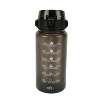 Mainstays 48 oz Black Plastic Water Bottle with Handle and Built-In Phone Holder