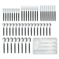 thumbnail image 1 of Mainstays 49-Piece Flatware Set with Black Stainless Steel and Organizer Tray Service for 8, 1 of 16