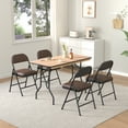 thumbnail image 1 of Mainstays 4' Wood Banquet Fixed Table Top Folding Legs Table, Natural, 1 of 9