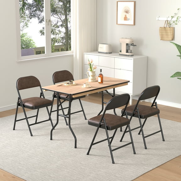 Mainstays 4' Wooden Top Folding Table, Natural Color