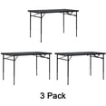 thumbnail image 1 of Mainstays 3-Pack 4 ft Fold-in-Half Adjustable Folding Table, Black, 1 of 6