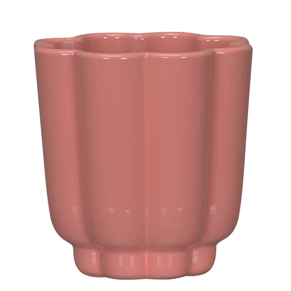 Mainstays Arlo 4" x 4" x 4" Round Coral Peony 100% Recycled Resin Planter