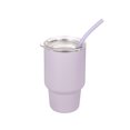 thumbnail image 1 of Mainstays 4oz Stainless Steel Double - Walled Insulated Tumbler with Straw, Purple, 1 of 5