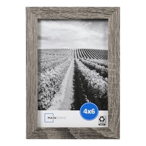 Mainstays 4 x 6 Rustic Gray Picture Frame, Tabletop or Wall Display