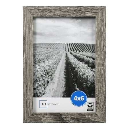 Mainstays – 4x6 Picture Frame – Rustic Gray Gallery Linear Program Tabletop & Wall Photo Frame