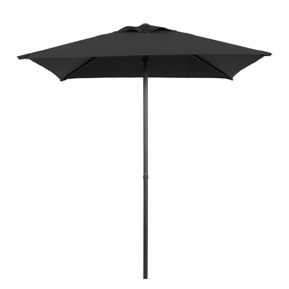 Mainstays Outdoor 5' Black Square Market Patio Umbrella, Push-Up Only Function