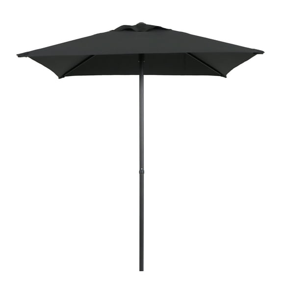 Mainstays Outdoor 5' Black Square Market Patio Umbrella, Push-Up Only Function