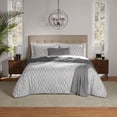 thumbnail image 1 of Mainstays King Comforter Set, All-Season, 5-Piece, Soft Silver Check, 1 of 14