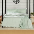thumbnail image 1 of Mainstays King Comforter Set, All-Season, 5-Piece, Sage Pick Stitch Scallop, 1 of 15