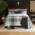 thumbnail image 1 of Mainstays King Comforter Set, All-Season, 5-Piece, Grey Plaid, 1 of 12