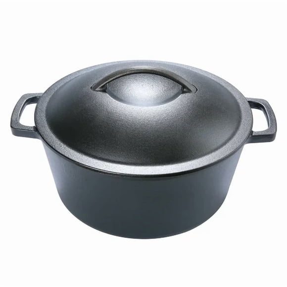 Mainstays 5 Quart Pre-Seasoned Cast Iron Dutch Oven Black