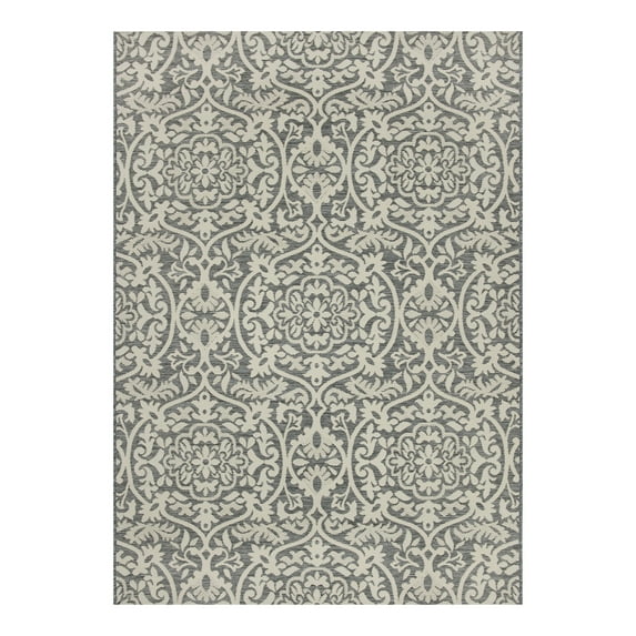 Mainstays 5' x 7' Gray Medallion Outdoor Rug