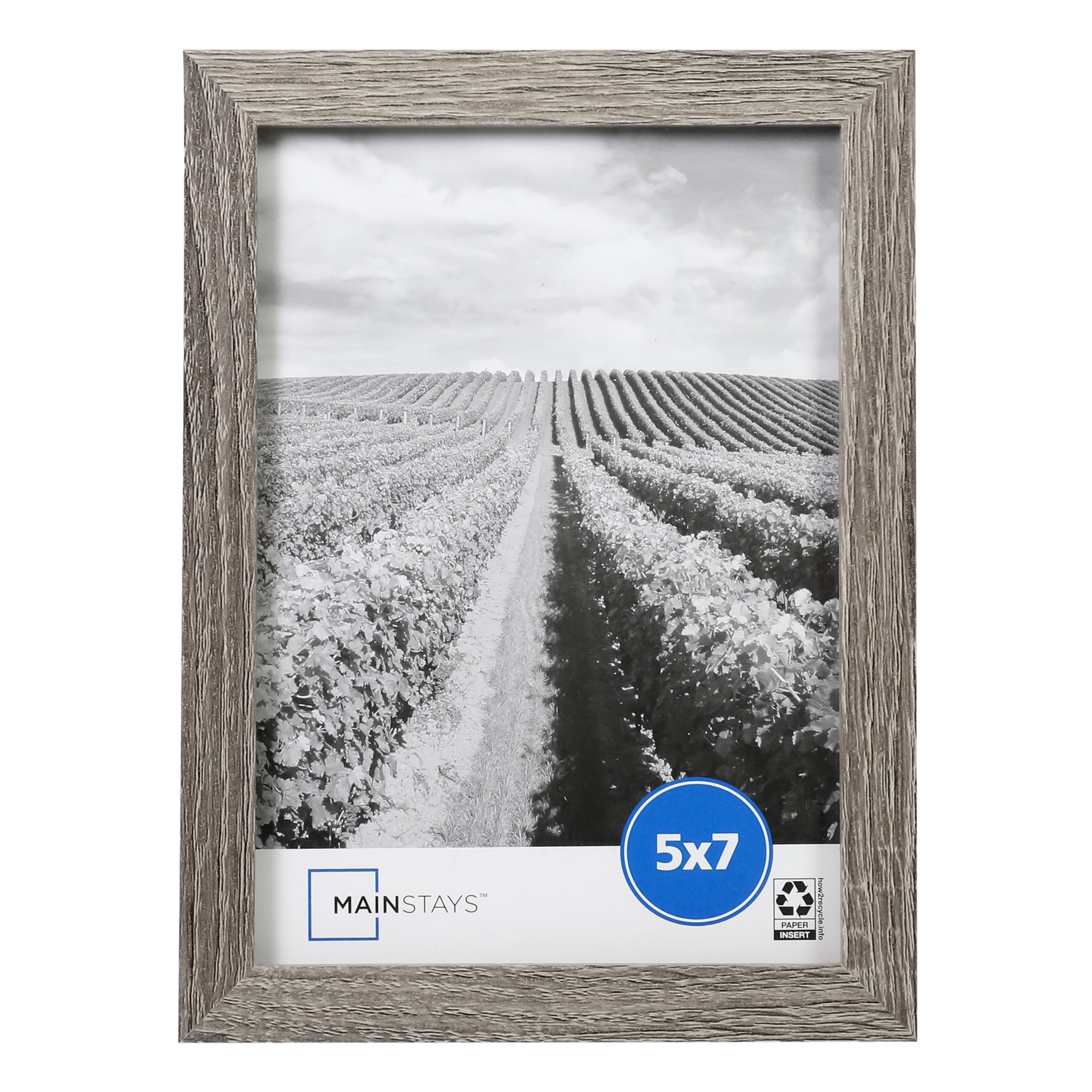 Mainstays – 5x7 Picture Frame – Rustic Gray Gallery Linear Program Tabletop & Wall Photo Frame