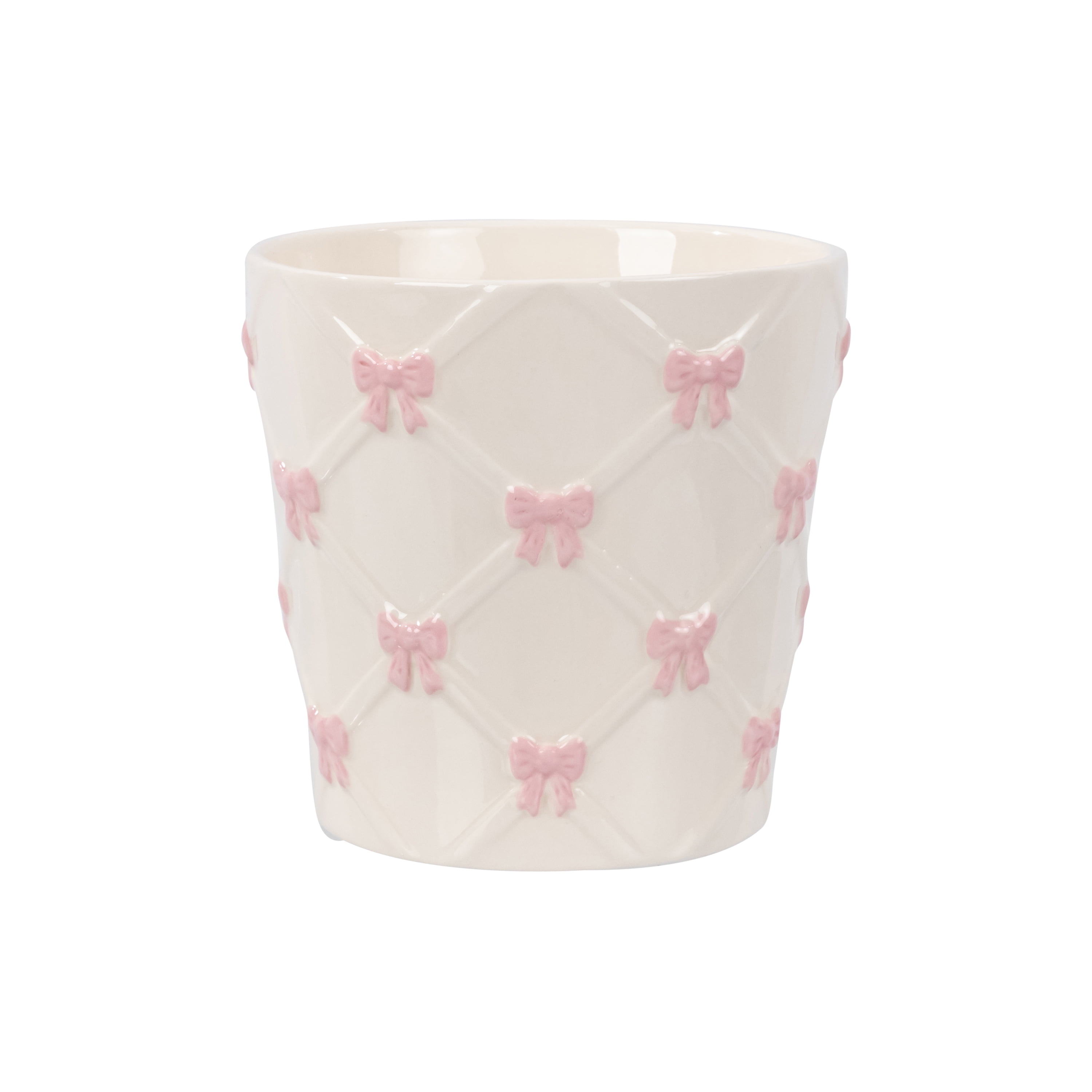 Cream & Pink Ceramic Planter - Eco planters for home decor