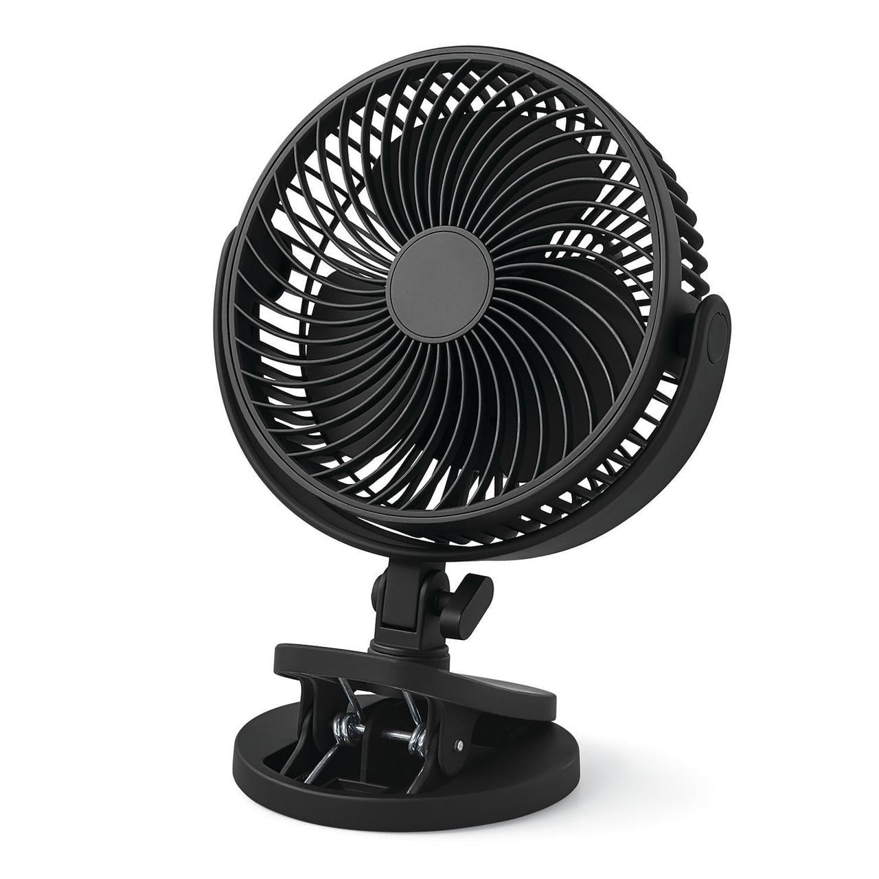 Mainstays 6-inch New Desktop or Clip-on AC Electric Personal Indoor Fan with 2 Speeds, Black