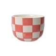 thumbnail image 1 of Mainstays Lennon 6" x 6" x 4.5" Round Coral Pink Checkered Ceramic Planter, 1 of 8