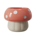 thumbnail image 1 of Mainstays 6.1" x 6.1" x 4.8" Ceramic Coral Peony Mushroom Planter, 1 of 5