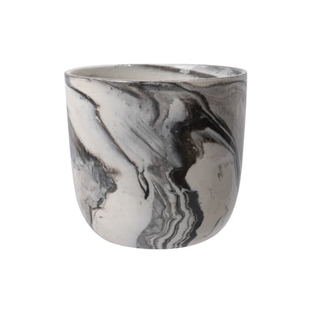 Mainstays Paxton 6.3" x 6.3" x 5.7" Round Black Ceramic Planter