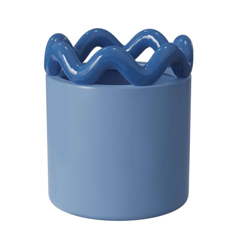 Mainstays Peyson 6" x 6" x 6.9" Round Blue Paradise Ceramic Planter