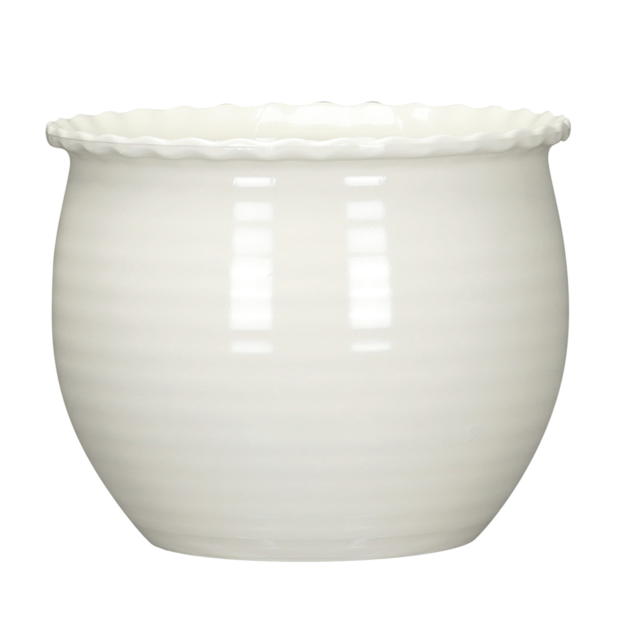 Mainstays Brooke 6" x 6" x 4.8" Round Vanilla Dream 100% Recycled Resin Planter