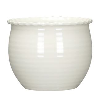 Mainstays Brooke 6" x 6" x 4.8" Round Vanilla Dream 100% Recycled Resin Planter