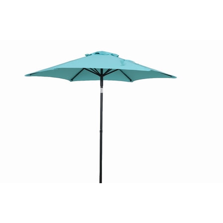Mainstays Outdoor 7.5' Aqua Round Market Patio Umbrella, Push-up, 3-Angle Tilt